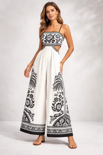 Entero Jumpsuit Mono Fiesta Estampado El 139