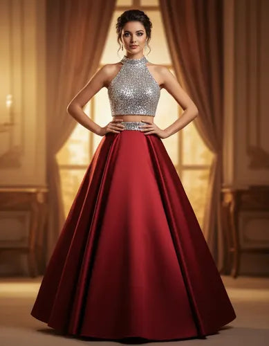 Vestido De Fiesta Crop Top Ep 308