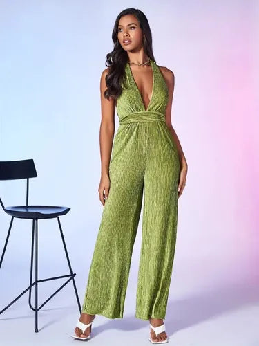 Entero Jumpsuit Mono Halter Escote Espalda Fiesta  El 149