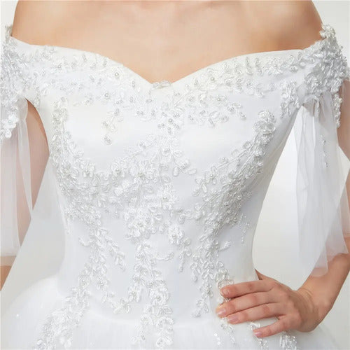 Vestido De Novia Marfil Ivory Princesa Nf 03