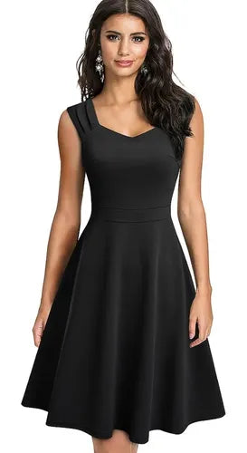 Vestido Retro Oficina Cóctel Formal Acampanado Swing Va 493