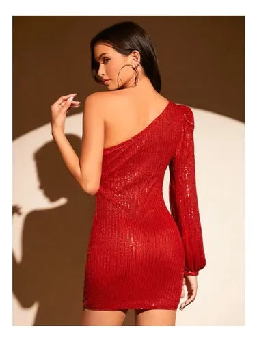 Vestido Fiesta Ajustado Corto Lentejuelas Vl 68
