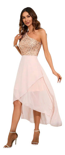 Vestido con lentejuelas de cóctel - vista 4