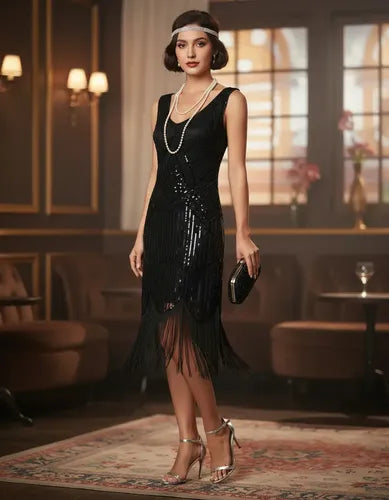 Vestido Fiesta Baile Retro Años 20 Charlestón Gatsby Va 615
