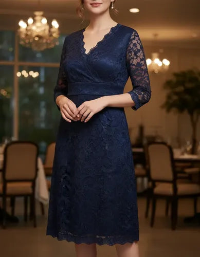Vestido Grande Encaje Negro Vg 23