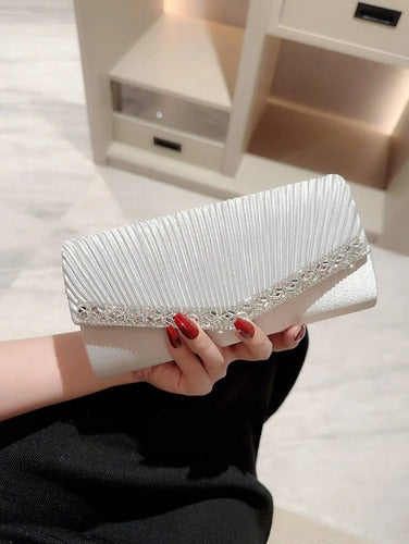 Cartera Brillos Fiesta Coctel Día Noche Clutch Mano Ct 01