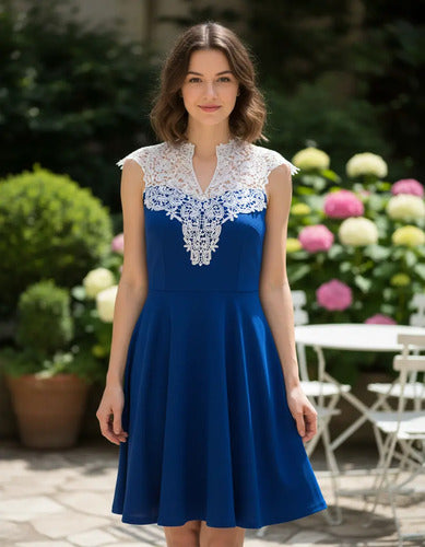 Vestido Azul Tallas Grande Va 66