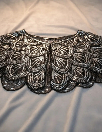 Bolero Fiesta Chal  Lentejuelas Capa De Fiesta Accesorio P02