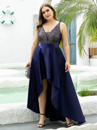 Vestido Fiesta Azul Lentejuela Azul 16