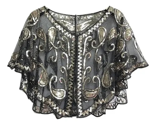Bolero Fiesta Chal  Lentejuelas Capa De Fiesta Accesorio P14
