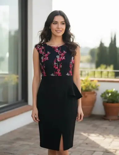 Vestido Tubo Delpilar Va 459 Corto Negro Mujer Negro M