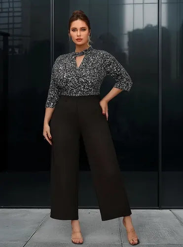 Entero Jumpsuit Mono Estampado Fiesta Vg 120 Negro L