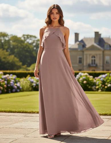 Vestido Fiesta Mujer Largo Gasa Ep 79