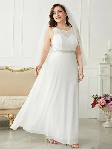 Vestido Novia Largo Blanco Corset Talla Grande Ns 11