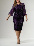 Vestido con lentejuelas de fiesta · Negro - vista 8