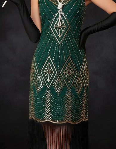 Vestido Baile Retro Gatsby Años 20 Charleston Vintage Va 632