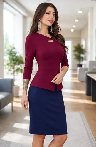 Vestido peplum de cóctel - vista 24