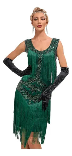 Vestido De Baile Retro Gatsby, Años 20 Charleston  Va 610