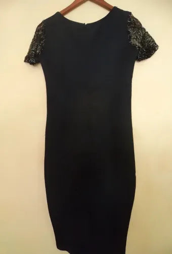 Vestido Ajustado Pequeño Va 242 Negro M