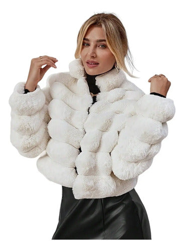 Elegante  Chaqueta Capa Bolero Piel Fiesta Ep 05