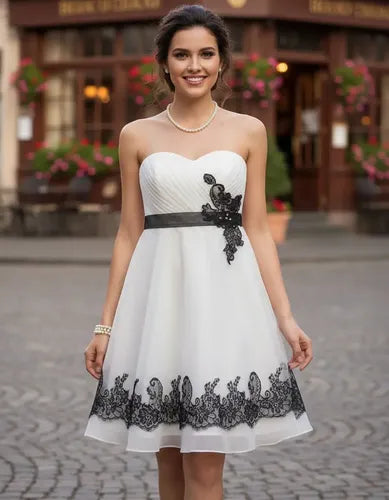 Vestidos Fiesta Cóctel Novia Ep 46c Blanco 10