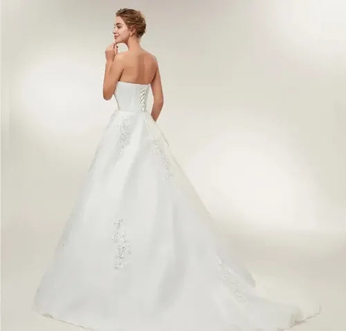 Vestido De Novia Marfil Ivory Princesa Corset Nf 01