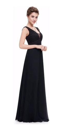 Vestido Fiesta Largo Graduación Matrimonio Ep 72 Negro 8