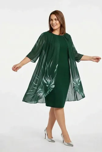 Vestido evasé midi talla grande