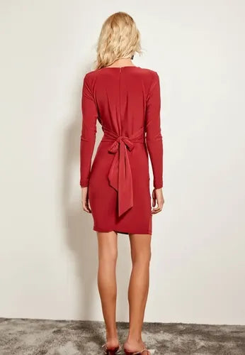 Vestido Corto Casual Manga Larga Cóctel Td 27