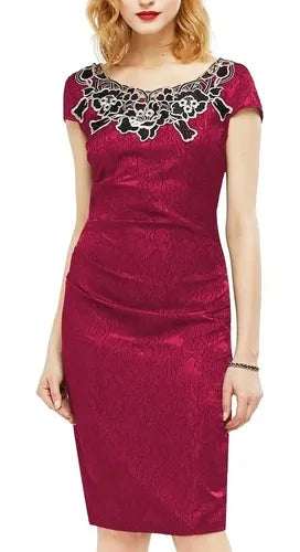 Vestido Rojo Fiesta Modelo Va 230 Rojo Xl