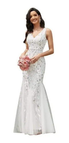 Vestido De Novia Sirena Lentejuelas Ne 143