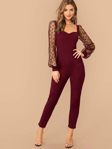 Entero Jumpsuit Mono Mameluco Con Mangas Fiesta  El 80
