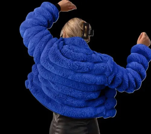Elegante  Chaqueta Capa Bolero Piel Fiesta Ep 05