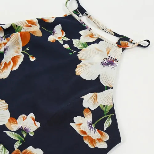 Vestido Azul Maxi Largo Bohemio Playero Vd 83