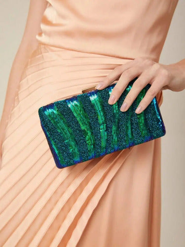 Cartera Brillos Fiesta Coctel Noche Clutch Mano Ct 09
