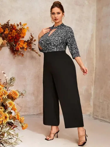 Entero Jumpsuit Mono Estampado Fiesta Vg 120 Negro L