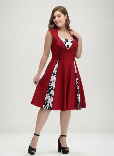 Vestido Vintage Pin Up, Burdeo Negro Años 50 Va 270