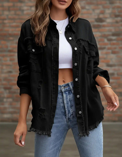 Abrigo Chaqueta Blazer Tapado Bb 35 Negro M