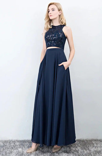 Vestidos Fiesta Graduación Crop Top Falda Burdeo Ep 307