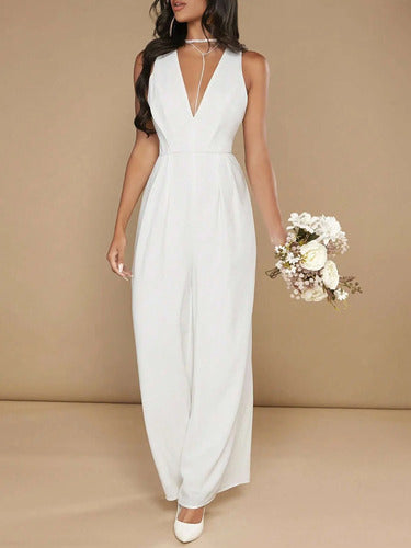 Entero Jumpsuit Enterito Novia Civil El 209