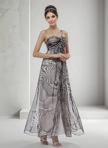Vestido Largo Fiesta Graduación Matrimonio Ep 36 Gris 8