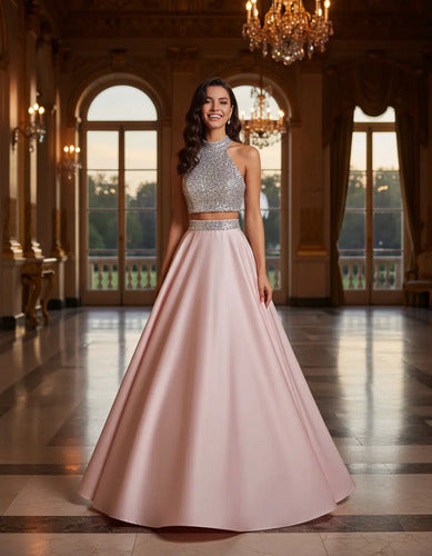 Vestido De Fiesta Crop Top Ep 308