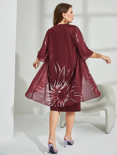 Vestido Fiesta Talla Grande  Negro Vg 48