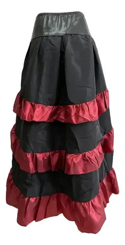 Falda Gotica Mujer Victoriana De Cosplay  Fb 09 Negro M