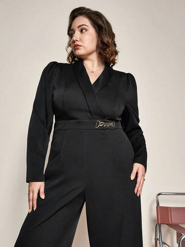 Entero Palazzo Jumpsuit Pierna Ancha Talla Grande Vg 200