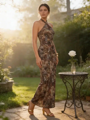 Vestido Cóctel Ajustado Fiesta Para Mujer Delpilar Va 539 Animal Print M