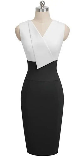 Vestido Formal Oficina Coctel Gris  Va 420