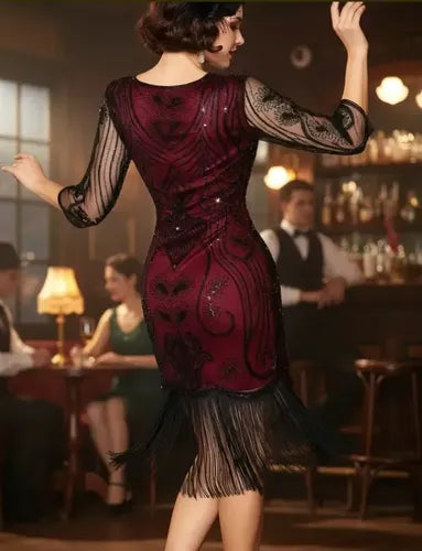 Vestido De Baile Retro Gatsby, Años 20 Charleston  Va 628
