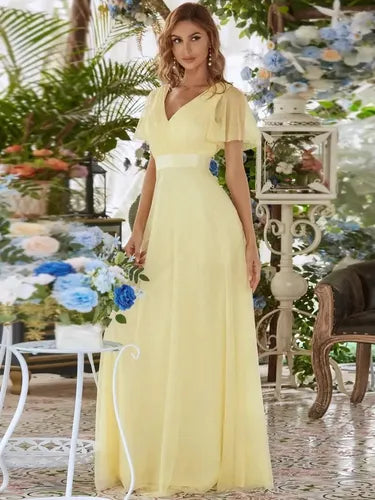 Vestido Tul Fiesta Largo Matrimonio Corte Imperio