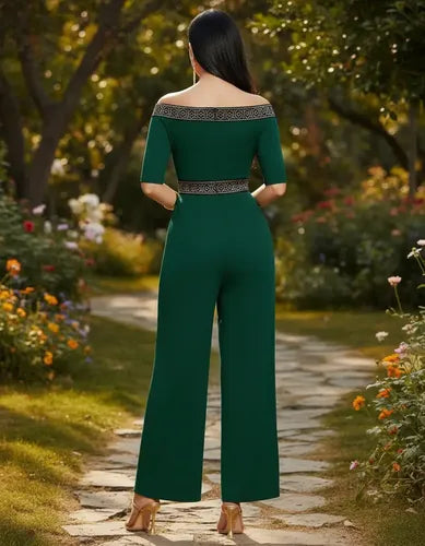 Entero Jumpsuit Mono Fiesta Hombros Descubiertos El 81